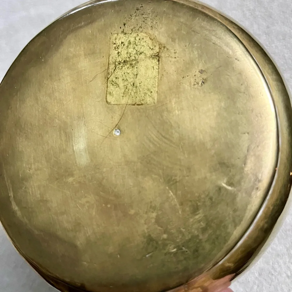 Vintage Solid Brass Lidded ‎ Coffee Carafe Jug  9”